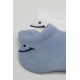 Bistyle 2'Li Sneakers Smile Penye Çorap BS20106 Mavi Ekru