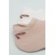 Bistyle 2'Li Sneakers Smile Penye Çorap BS20106 Pembe Ekru