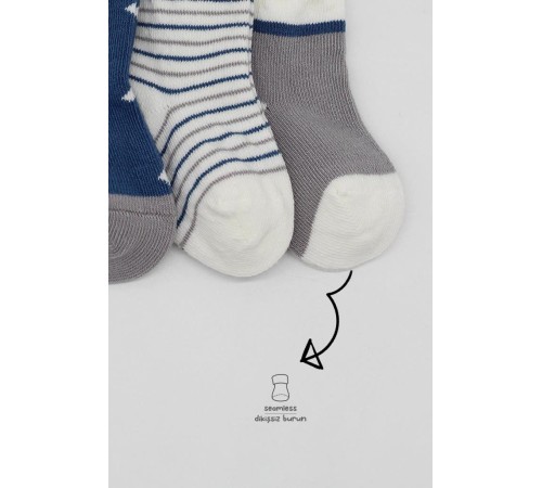 Bistyle 3'Lü Penye Erkek Soket Çorap BS10111 İndigo Bistyle 3'Lü Penye Erkek Soket Çorap BS10111 İndigo