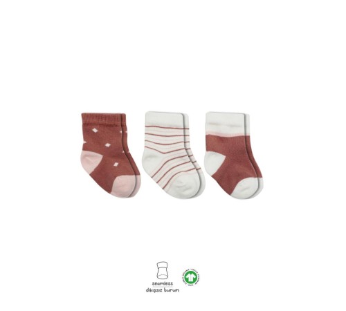 Bistyle 3'Lü Penye Kız Soket Çorap BS10112 Pudra Bistyle 3'Lü Penye Kız Soket Çorap BS10112 Pudra