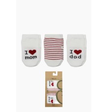 Bistyle Mom Dad 3'Lü Penye Soket Çorap 10123 Ekru