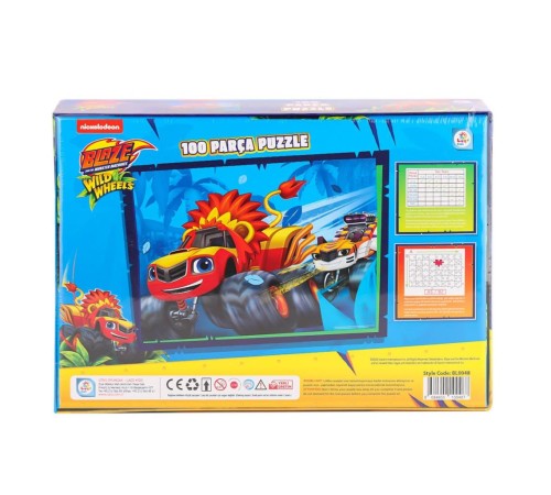 BL0048 Blaze Monster Machines 100 Parça Puzzle -Laçokids BL0048 Blaze Monster Machines 100 Parça Puzzle -Laçokids