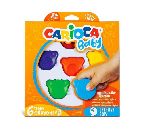 Carioca Baby Teddy Crayons 6'lı Carioca Baby Teddy Crayons 6'lı