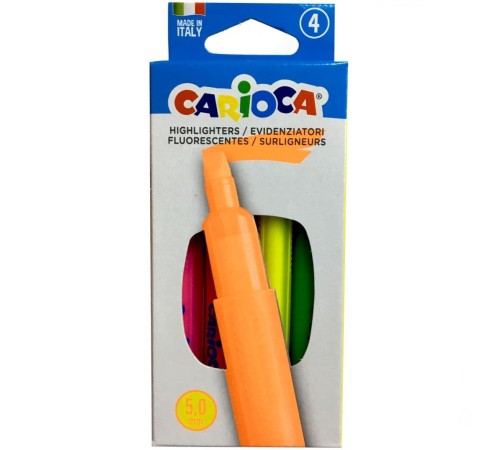 Carioca Fosforlu Renkler İşaretleme Kalemi 4 Renk 42867 Carioca Fosforlu Renkler İşaretleme Kalemi 4 Renk 42867