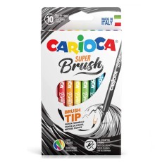 Carioca Keçeli Boya Süper Brush Fırça Uçlu 10'lu 42937
