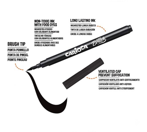 Carioca Keçeli Boya Süper Brush Fırça Uçlu 10'lu 42937 Carioca Keçeli Boya Süper Brush Fırça Uçlu 10'lu 42937