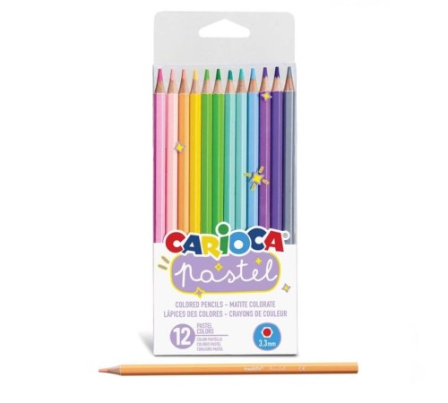 Carioca Pastel Renkli Kuru Boya Kalemi 12'li Carioca Pastel Renkli Kuru Boya Kalemi 12'li
