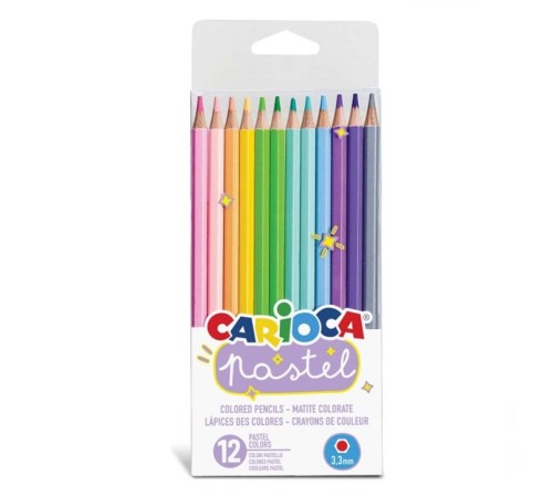Carioca Pastel Renkli Kuru Boya Kalemi 12'li Carioca Pastel Renkli Kuru Boya Kalemi 12'li