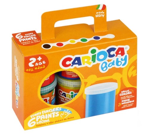 Carioca Yıkanabilir Parmak Boyası 6 Renk Carioca Yıkanabilir Parmak Boyası 6 Renk