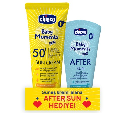Chicco Baby Moments Sun Güneş Kremi Spf 50+ 75 ml + After Sun Hediye Chicco Baby Moments Sun Güneş Kremi Spf 50+ 75 ml + After Sun Hediye