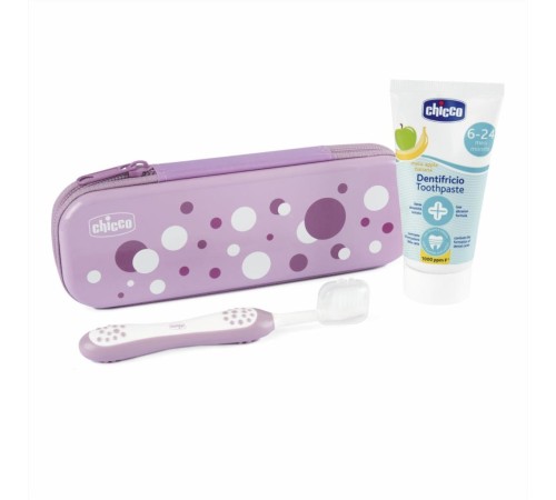 Chicco Diş Fırçası Seti 6+ Ay Lila Chicco Diş Fırçası Seti 6+ Ay Lila