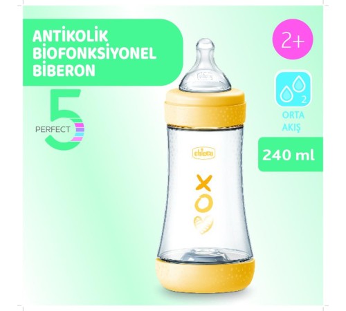 Chicco Perfect 5 Antikolik Biberon PP 240 ml Unisex Chicco Perfect 5 Antikolik Biberon PP 240 ml Unisex