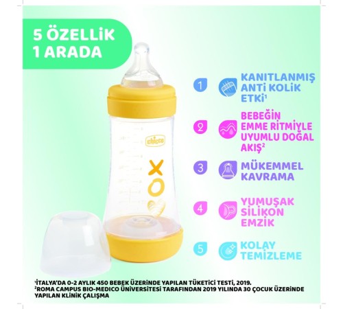 Chicco Perfect 5 Antikolik Biberon PP 240 ml Unisex Chicco Perfect 5 Antikolik Biberon PP 240 ml Unisex