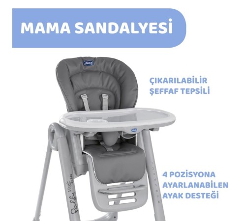 Chicco Polly Magic Relax Mama Sandalyesi Grey Melange Chicco Polly Magic Relax Mama Sandalyesi Grey Melange