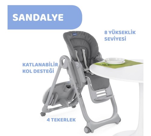 Chicco Polly Magic Relax Mama Sandalyesi Grey Melange Chicco Polly Magic Relax Mama Sandalyesi Grey Melange