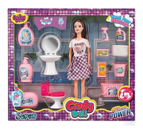 Cindy Doll Bebekli Lavabo ve Temizlik Seti 02452 Cindy Doll Bebekli Lavabo ve Temizlik Seti 02452