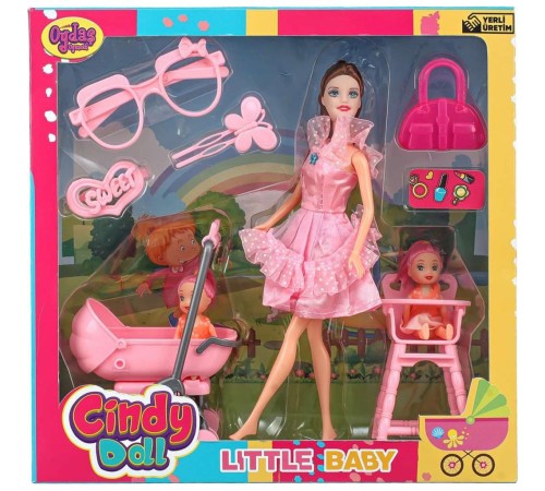 Cindy Doll Pusetli ve Mama Sandalyeli Bebek 02456 Cindy Doll Pusetli ve Mama Sandalyeli Bebek 02456