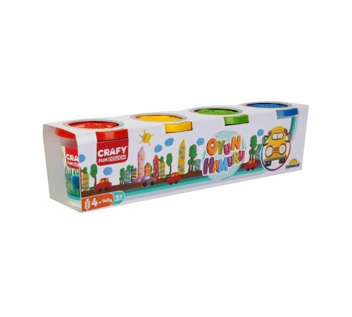 Crafy 4'lü Oyun Hamuru 520 Gr. Crafy 4'lü Oyun Hamuru 520 Gr.