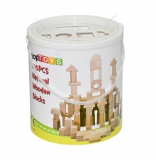 CS-8831 Natural Ahşap Blok Seti 100 Parça -Chiva