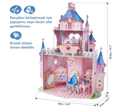 CubicFun Prenses Gizli Bahçe Şatosu 3D Puzzle CubicFun Prenses Gizli Bahçe Şatosu 3D Puzzle