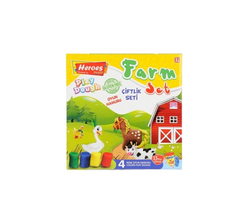 ERN-588 Heroes Orta Kutulu Çiftlik Oyun Hamuru Seti - Eren Oyuncak ERN-588 Heroes Orta Kutulu Çiftlik Oyun Hamuru Seti - Eren Oyuncak