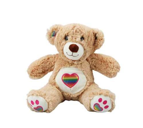 Gökkuşağı Kalpli Peluş Ayı 30 cm Gökkuşağı Kalpli Peluş Ayı 30 cm