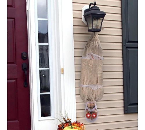 Halloween Sensörlü Işıklı Hareketli Mumya 25x75 cm Halloween Sensörlü Işıklı Hareketli Mumya 25x75 cm