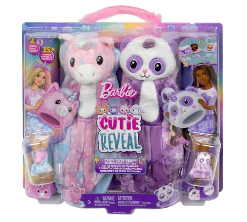 HRY15 Barbie Cutie Reveal Pijama Partisi İkili Set HRY15 Barbie Cutie Reveal Pijama Partisi İkili Set