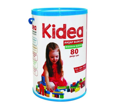 KID-1003 Chiva, Ahşap Bloklar 80 Parça KID-1003 Chiva, Ahşap Bloklar 80 Parça