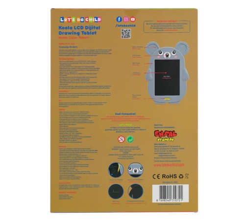 LC-31072 Koala Çizim Tableti 8.5 inç -Lets be Child LC-31072 Koala Çizim Tableti 8.5 inç -Lets be Child