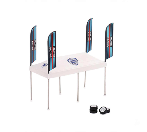Mini GT 1:64 Martini Racing Paddock Servis Çadırı Seti Mini GT 1:64 Martini Racing Paddock Servis Çadırı Seti