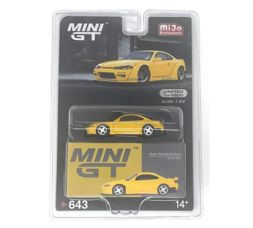 Mini GT 1/64 Nissan Silvia (S15) Rocket Bunny Bronze Yellow MGT00643