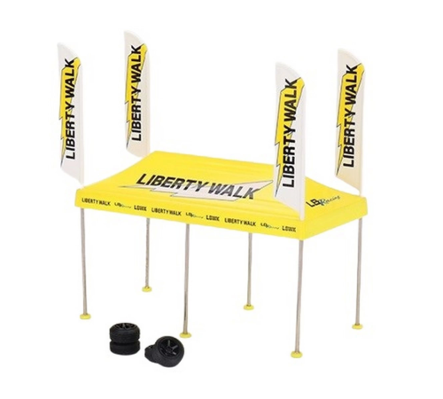 Mini GT 1/64 Paddock Service Tent Set - LB Racing Mini GT 1/64 Paddock Service Tent Set - LB Racing