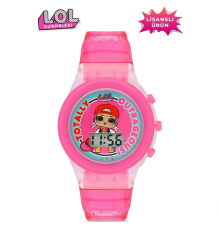 MiniFlak Lisanslı LOL Surprise LOL7210 Çocuk Pembe Işıklı Çocuk Kol Saati