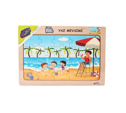 ONY-117/118/119/120 Ahşap Eğitici Puzzle -Yaz Mevsimi ONY-117/118/119/120 Ahşap Eğitici Puzzle -Yaz Mevsimi