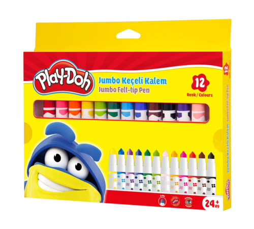 Play-Doh Jumbo Keçeli Kalem Karton 12 Renk 8 mm Play-Doh Jumbo Keçeli Kalem Karton 12 Renk 8 mm