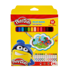 Play-Doh Keçeli Kalem 12 Renk Karton Kutu