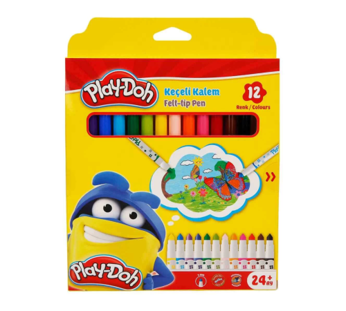 Play-Doh Keçeli Kalem 12 Renk Karton Kutu Play-Doh Keçeli Kalem 12 Renk Karton Kutu