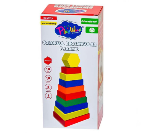 Playwood Ahşap Dikdörtgen Renkli Kule Playwood Ahşap Dikdörtgen Renkli Kule