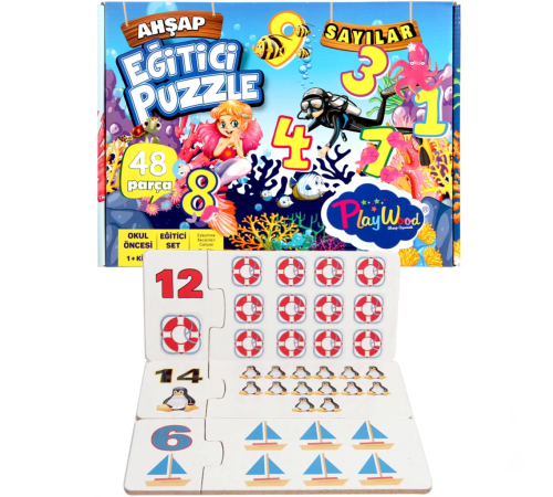 Playwood Ahşap Eğitici Puzzle Sayılar Playwood Ahşap Eğitici Puzzle Sayılar
