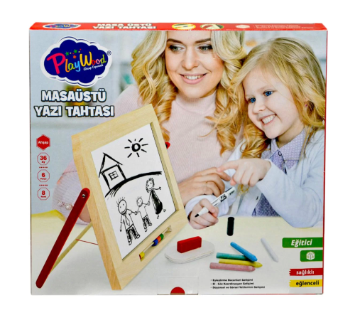Playwood Ahşap Masaüstü Yazı Tahtası Playwood Ahşap Masaüstü Yazı Tahtası