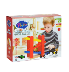 Playwood Ahşap Yarış Arabalı Oyun Rampası