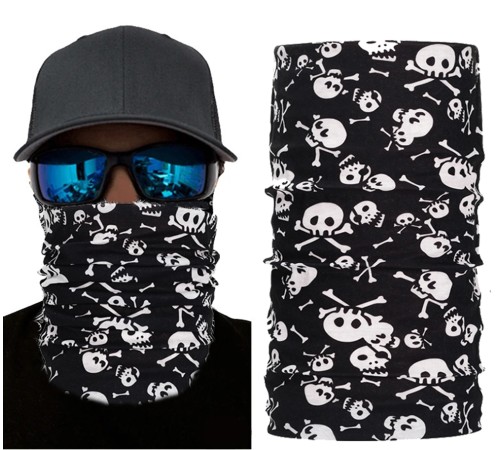 Siyah Renk Üzeri Beyaz Kemik Kafatası İskelet Baskılı Baf Buff Bandana 30x48 cm Siyah Renk Üzeri Beyaz Kemik Kafatası İskelet Baskılı Baf Buff Bandana 30x48 cm