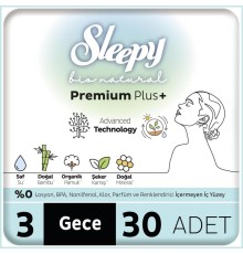 Sleepy Bio Natural Premium Plus Mega Gece Ped 30 Adet