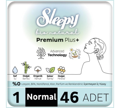 Sleepy Bio Natural Premium Plus Mega Normal Ped 46 Adet Sleepy Bio Natural Premium Plus Mega Normal Ped 46 Adet