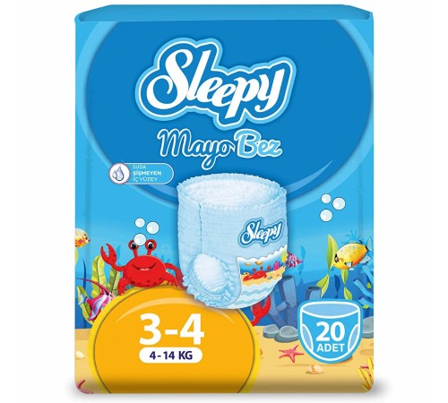Sleepy Mayo Külot Bez 3-4 Beden 4-14 Kg 20 Adet Sleepy Mayo Külot Bez 3-4 Beden 4-14 Kg 20 Adet