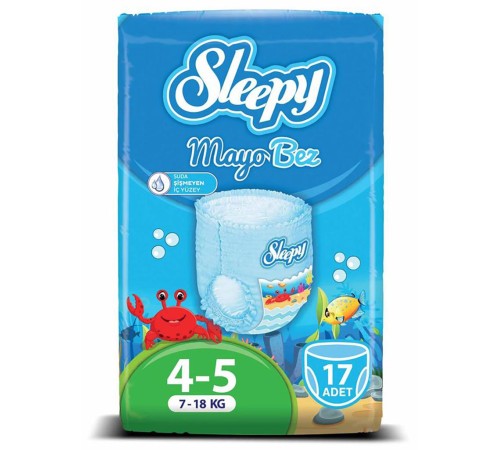 Sleepy Mayo Külot Bez 4-5 Beden 7-18 Kg 17 Adet Sleepy Mayo Külot Bez 4-5 Beden 7-18 Kg 17 Adet