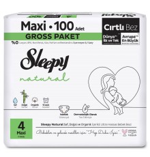 Sleepy Natural Bebek Bezi Gross Paket 4 Beden 7-14 Kg 100 Adet