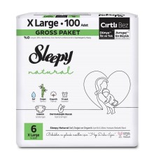 Sleepy Natural Bebek Bezi Gross Paket 6 Beden 15-25 Kg 100 Adet