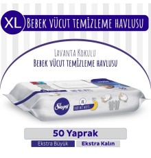 Sleepy XL Lavanta Kokulu Bebek Vücut Temizleme Mendili 50 Yaprak